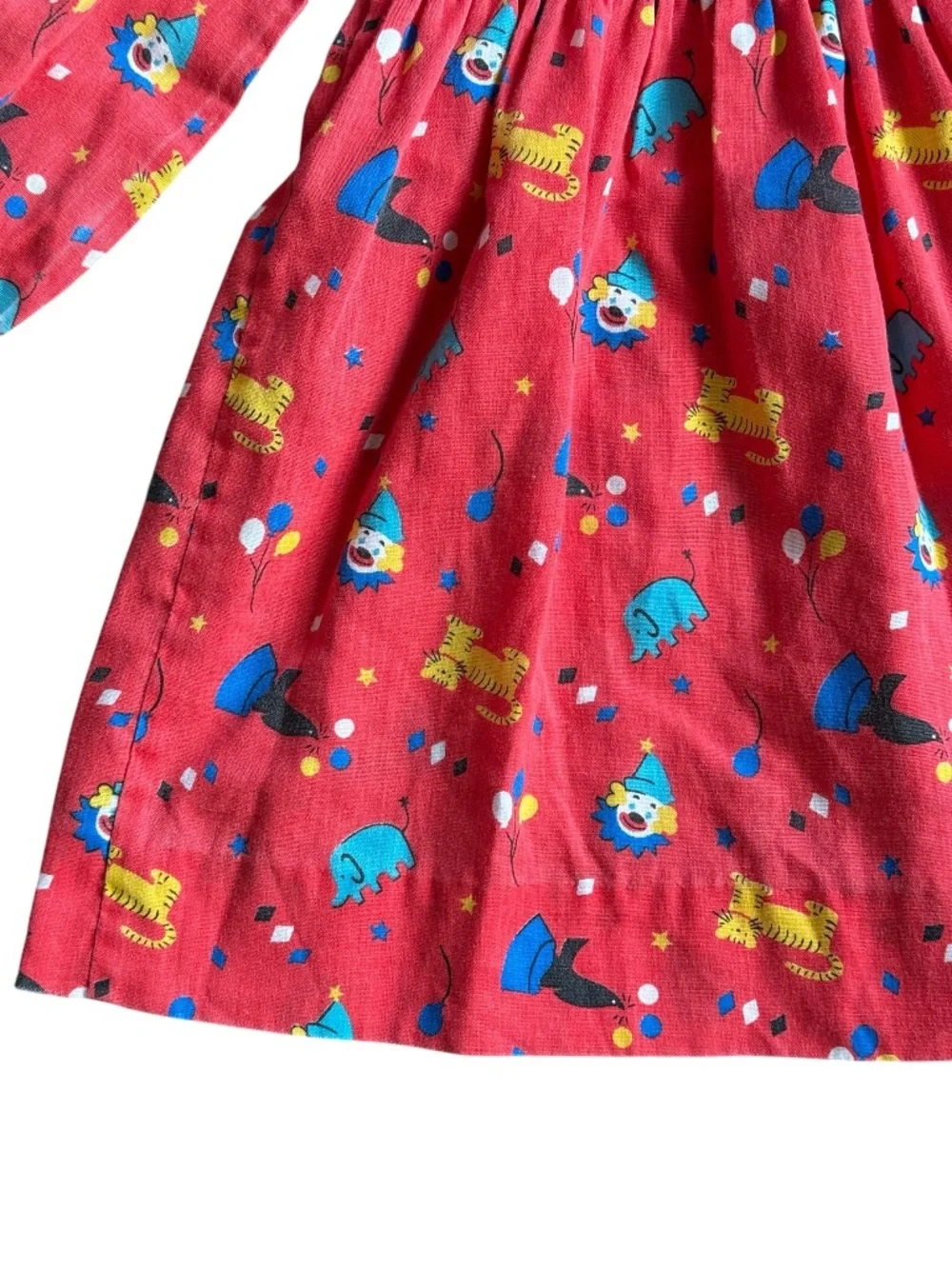 Vintage 90s Polly Flinders Circus Print Dress